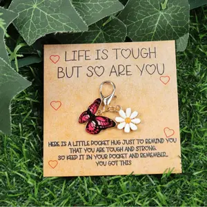 Colorful Enamel Butterfly Keychain - Fun Bag Charm Pendant, Perfect Gift for Valentine‘s Day, Birthday, Christmas, New Year, Anniversary & Friends