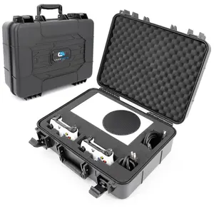 CASEMATIX Hard Shell Travel Case for Xbox Series S Console Controllers Games & Accessories - Custom Foam Interior Ultimate Protection Design Made in USA