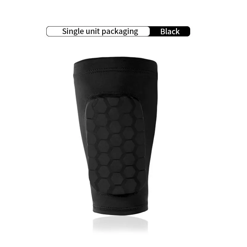 Single Shin Guard, Short Anti-Slip Compression Sleeve with Honeycomb Pad, Breathable Soccer Shin Pads for Kids, Teens & Adults, Football Accessories, Football Equipment, Soccer Gear