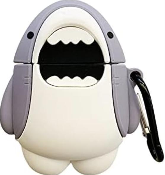 Shark Apple AirPods Case, Headphones Accessories, Music, Keychain, Ocean, Kids, Protective Phone Cover, Birthday, Christmas, Decor, Gifts