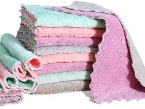 12 Pack Cleaning Cloth Kitchen Cloth Dish Towels, Super Absorbent Microfiber Quick Dry Rags Non-Stick Oil Cloths