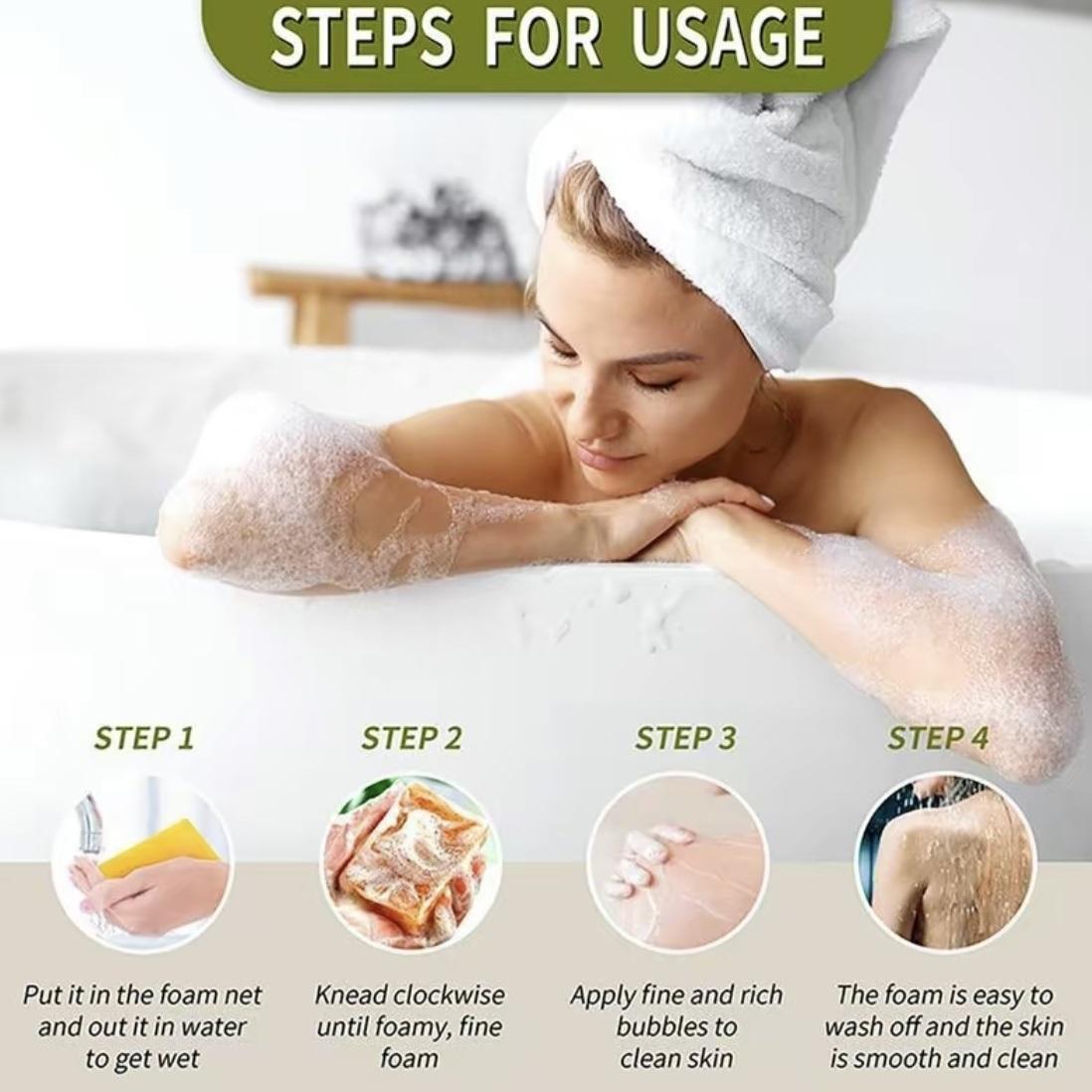 3PCS Gentle Lemon Turmeric Kojic Acid Soap Bars, Facial & Body Care Cleansers for Radiant Skin Comfort