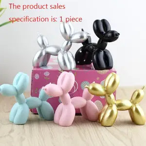Balloon Dog Design Ornament, Decorative Figurines, 1 Count Modern Simple Balloon Dog Statue, Resin Decoration Craft, Home Decor Supplies for Living Room, Entrance, TV Cabinet