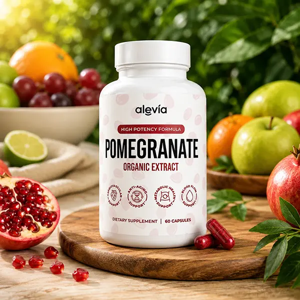 Alevia Pomegranate Capsules 60ct Organic Extract Antioxidant