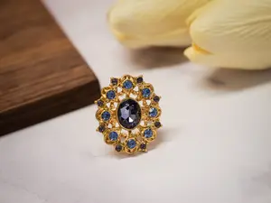 LightingArt-Vintage Blue-Diamond Hallow Ring