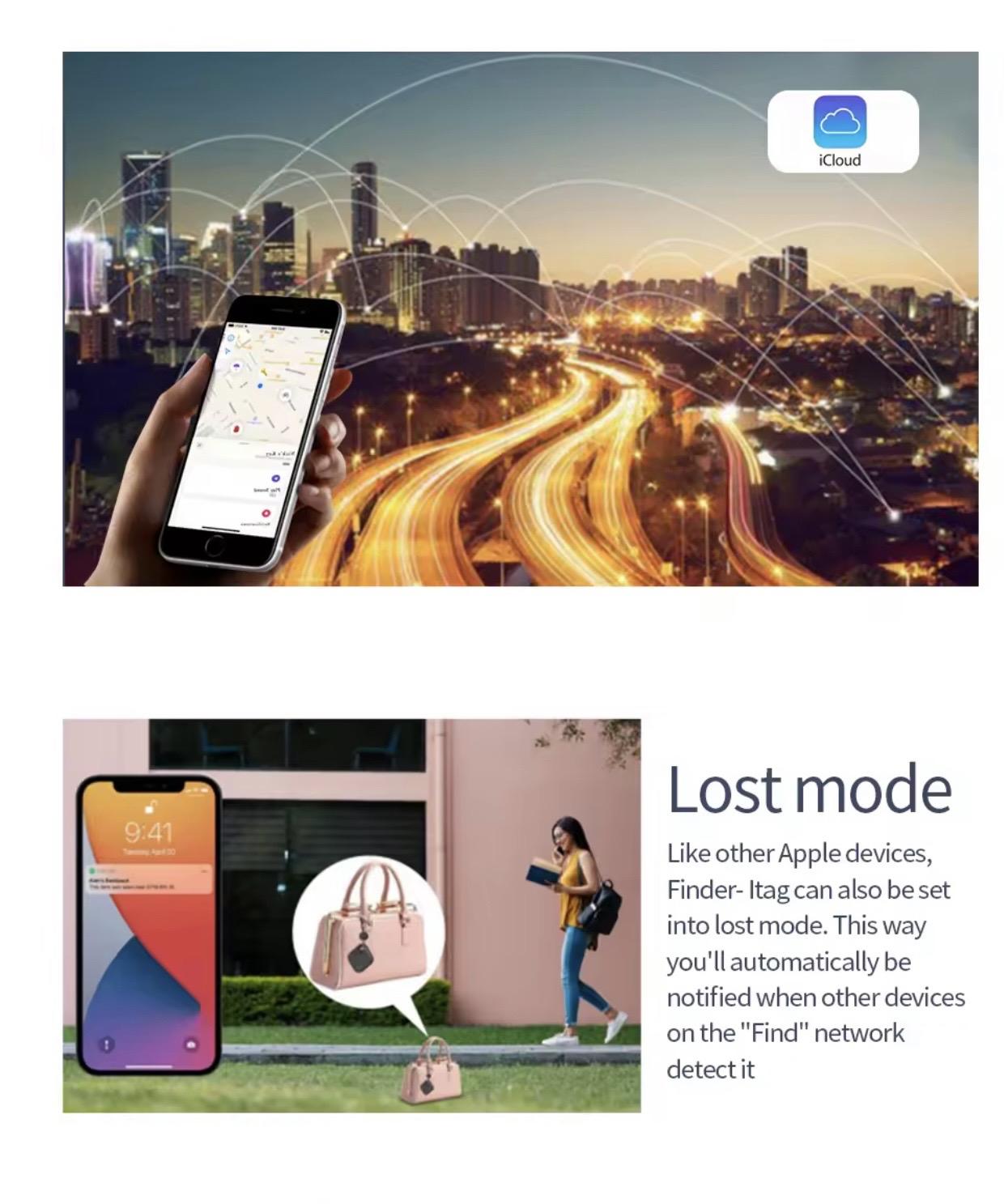 Long Distance Smart Tag GPS Track Anti-lost Alarm Mini Locator for iOS iPhone Only