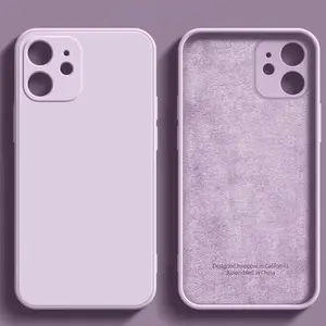 Luxury original liquid silicone phone case Accessories for iPhone 16 14 15 13 12 11 Pro Max Mini X XR XS 7 8  Plus Shockproof Protective Soft Case