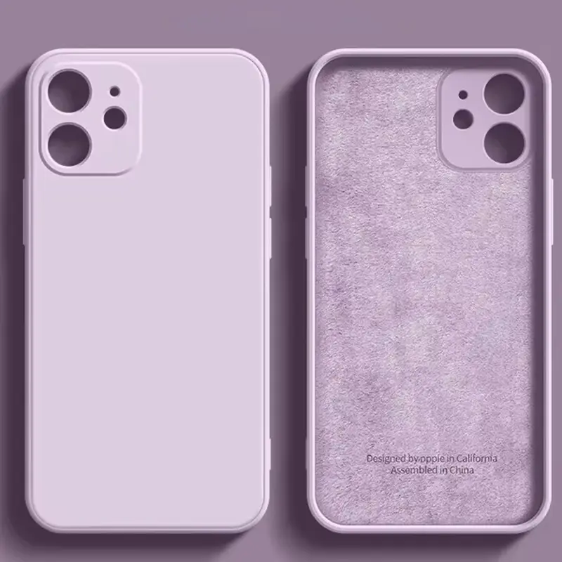 Luxury original liquid silicone phone case Cover Casing TPU Soft Shell for iPhone 16 14 15 13 12 11 Pro Max Mini X XR XS 7 8 Plus Shockproof Protective Soft Case Shockproof Smartphone Cover