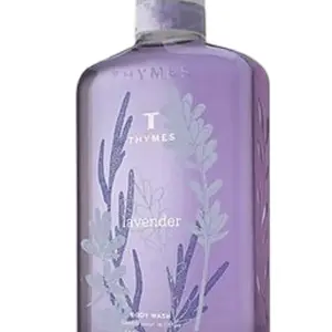 Thymes Lavender Body Wash - 100% Natural Formula in Clear Bottle