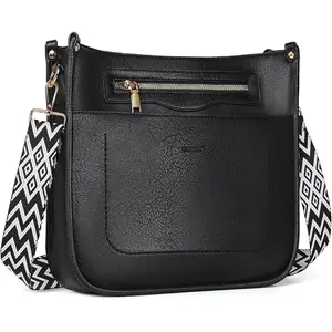 Crossbody Bags for Women Crossbody Purses for Women Hobo Bag Shoulder Bag Handbags with Guitar Strap-7 Pockets
