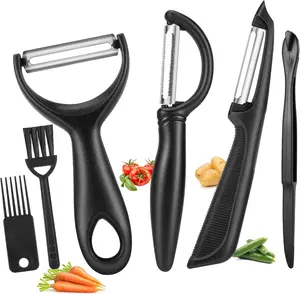 [USA Stock] - Upgrade Potato Peeler for Kitchen, 6PCS Stainless Steel Vegetable Peeler, I and Y Veggie Food Peeler for Apple Fruit Carrot Zucchini Cucumber,Good Grip Makes Peeling Very Easy