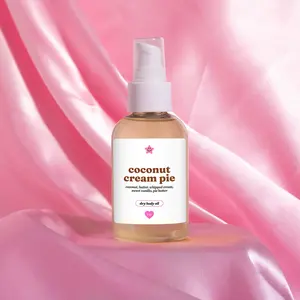 Coconut Cream Pie Scented Body Oil - 4 oz Moisturizing Body & Massage Oil