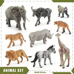 Animal Model Toy, 9 Counts/set Action Figures Set Realistic Animal Model Toy, Model & Animal Toy for Home & School & Office Decoration