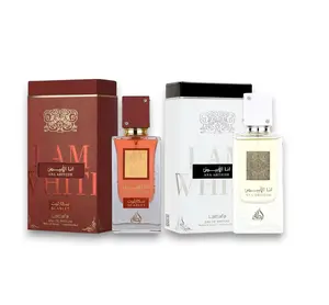 Lattafa Perfumes | Ana Abiyedh Scarlet + Ana Abiyedh White | Eau De Parfum | Unisex fragrance | 60 ML | Black Cherry - Bergamot & Pink Pepper Notes