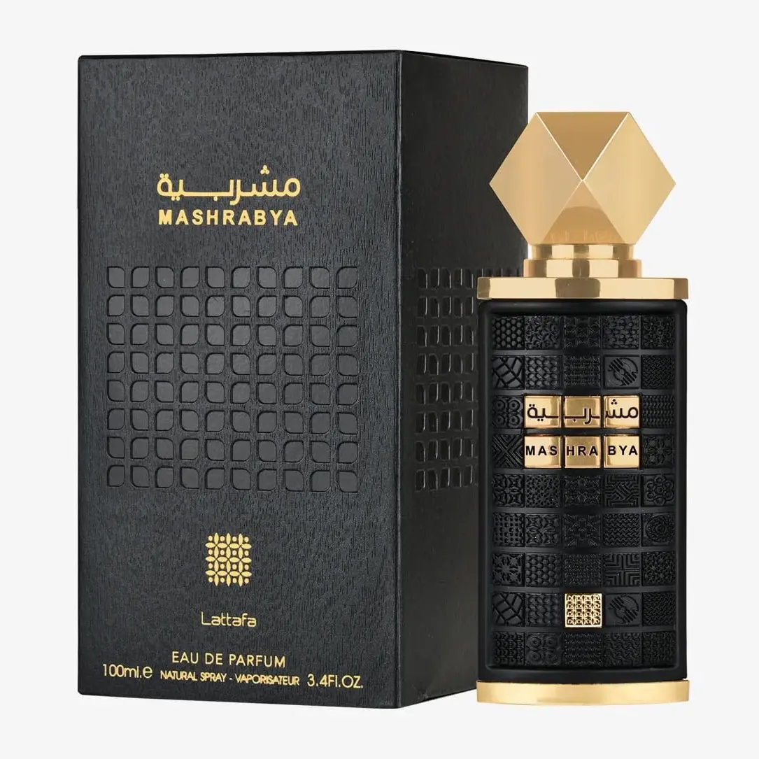 Lattafa Mashrabya Eau de Parfum Spray for Unisex 3.4 Oz Perfume Cologne Fragrance Sweet Vanilla Spicy
