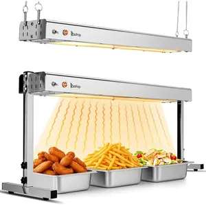 Winado 36 inch Food Heating Lamp, 1000W Commercial Food Heat Lamp, Hanging & Freestanding Stainless Steel Infrared Strip Heater, Food Warming Lamp Restaurant Equipment for Restaurant Kitchen Cafeteria