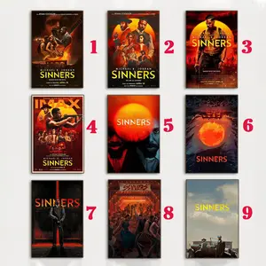 Customizing Vinatge Sinners 2025 Movie No Framed Poster Wall Art, Movie Film Poster Gift for Fans Home Decor
