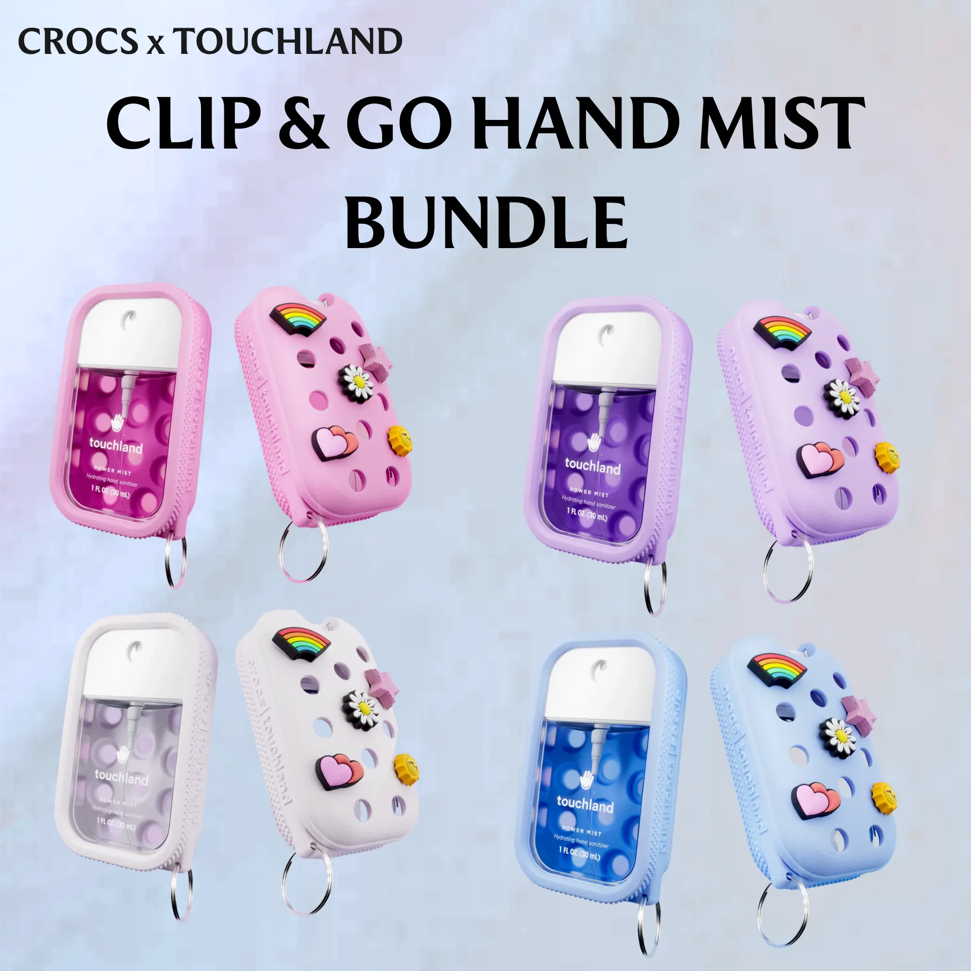 Crocs x Touchland Clip & Go Hand Mist Bundle Crocs x Touchland Clip & Go Hand Mist Bundle