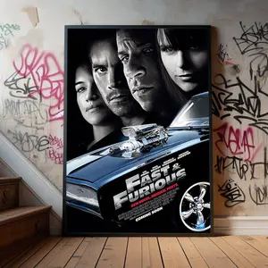 Fast & Furious Movie Poster, Premium Poster, Film Fans Collectibles, Popular Movie Poster for Gift