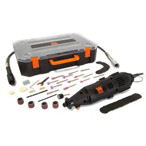 1-Amp Variable Speed Rotary Tool with Over 100 Accessories, Carrying Case, and Flexible Shaft