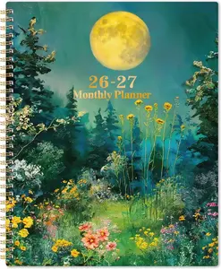 2026-2027 Monthly Planner - 2026-2027 Planner, Jan. 2026 - Dec. 2027, Monthly Planner/Calendar 2026 with Tabs, 9" x 11", -wire Binding,  Pocket, Note Pages