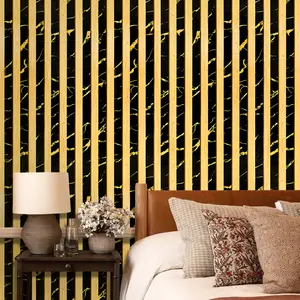 Striped Marble Texture Wallpaper Roll, Waterproof Self-Adhesive, Easy Peel & Stick, Home Decor for Living Room Bedroom Kitchen