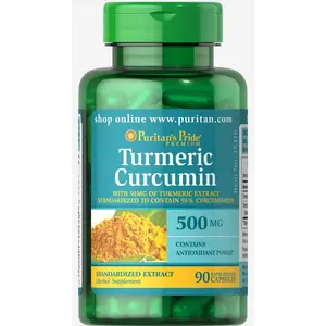 Puritans Pride Turmeric Curcumin 500 Mg Capsules, 90 Count