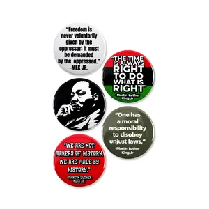 5 Pack - Celebrating Dr. Martin Luther King Jr Day Pinback Buttons - 2.25 Inch