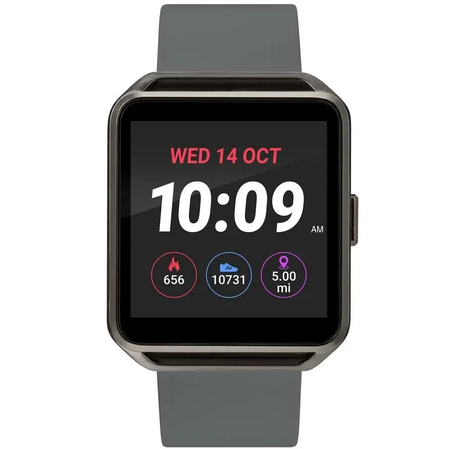 iConnect by Timex Gunmetal Smartwatch Gray Silicone TW5M31300