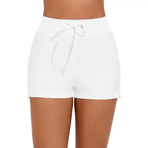 Women's Swim Shorts High Waisted Bathing Suit Bottoms Swimsuit Tankini Boy Shorts with Liner