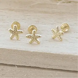 10k Starfish Stud Earrings