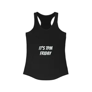 Casual Weekend Racerback Tank, Fun Friday Tee, Summer Workout Top, Perfect for Fitness, Vacation Wear, Gift for Her