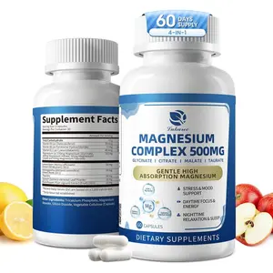 2 Pack Magnesium Complex for Women and Men 4-in-1 Magnesium Glycinate, Citrate, Malate, Taurate - Magnesium Supplement for Relaxation, Sleep & Focus, 60 Days Supply