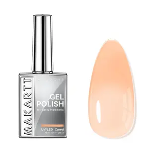Makartt Jelly Nude Gel Nail Polish: 15ML Hema-Free Neutral Cashmere Nude Nail Polish Sheer Translucent Effect Soak Off UV LED Nail Art Manicure DIY Home Salon Gift for Women