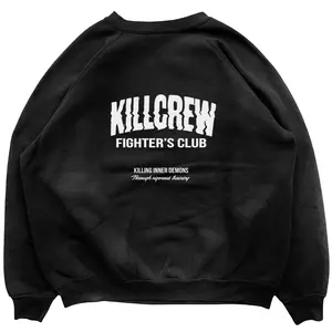 Kill Crew Oversized Lux Crew Necks Cotton Fleece Sweatshirt Soft Hoodie Tops