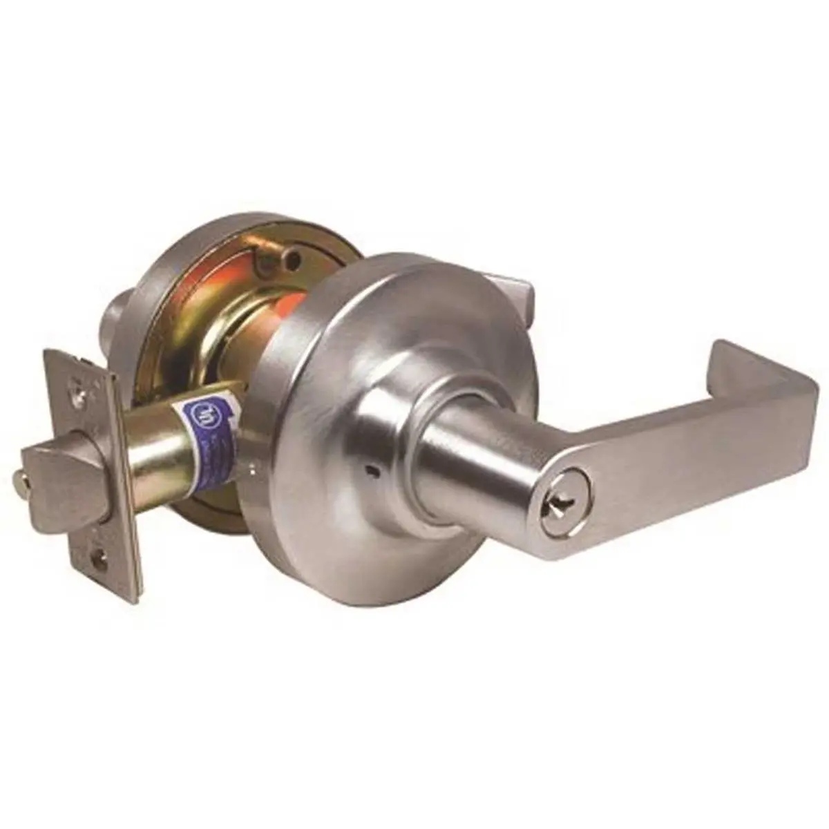 212 MAIN 2.75 in. Grade 1 Classroom Function Lever Door Locks - Satin Chrome, Solid Deadlocking Latch by Lever Inside, Thru-Bolts, Universal Fit, Zamac Cast, Clutch Mechanism, Interchangeable Cores Motorcycle Lock Accessory