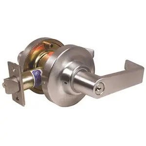 212 MAIN 2.75 in. Grade 1 Classroom Function Lever 26D Lockset - Satin Chrome, Deadlock Latch, Thru-Bolts, Universal Fit, Zamac Cast, for Interchangeable Cores (Motorcycle Locks & Security Accessory)