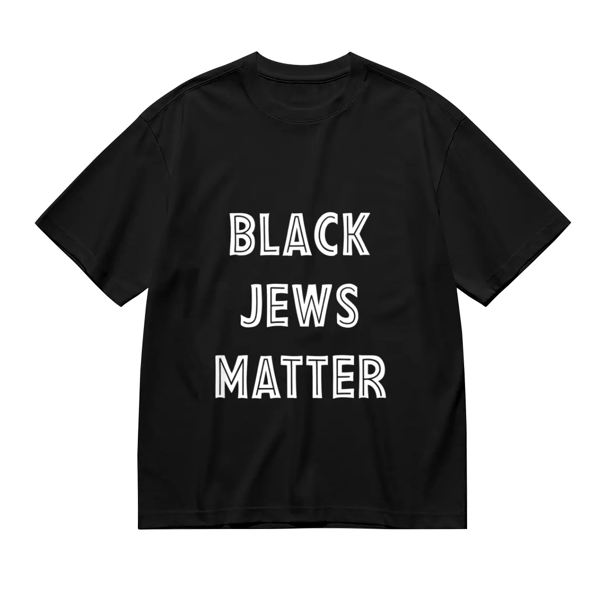 Unisex Black Jews Matter Faith-Based T-Shirt - Shortsleeve, Round Neck, Statement Art Tee, Breathable Soft Fabric, Hebrews Of Zion Apparel for Jewish Passover, Casual Streetwear Sports Top, Clothes, Menswear, Classic, Bold Text Print, Breathable Fabrics,,