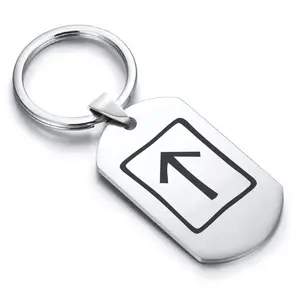 Stainless Steel Elder Futhark Teiwaz Rune Dog Tag Keychain