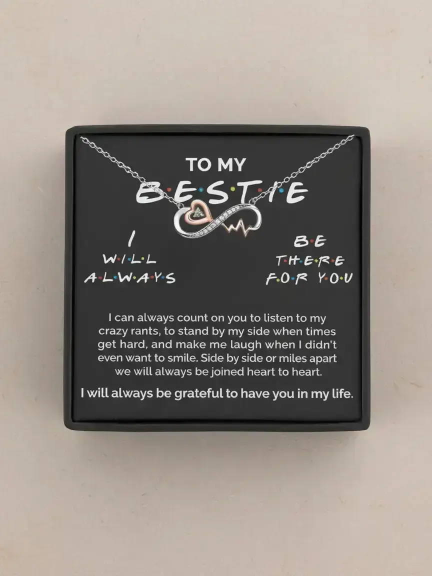 Mother's Day Gift To My Bestie Heart Pendant Necklace, Love Heart Necklace, Friendship Necklace, Friend Gifts, Friendship Jewelry, Hearts Pendant Necklace