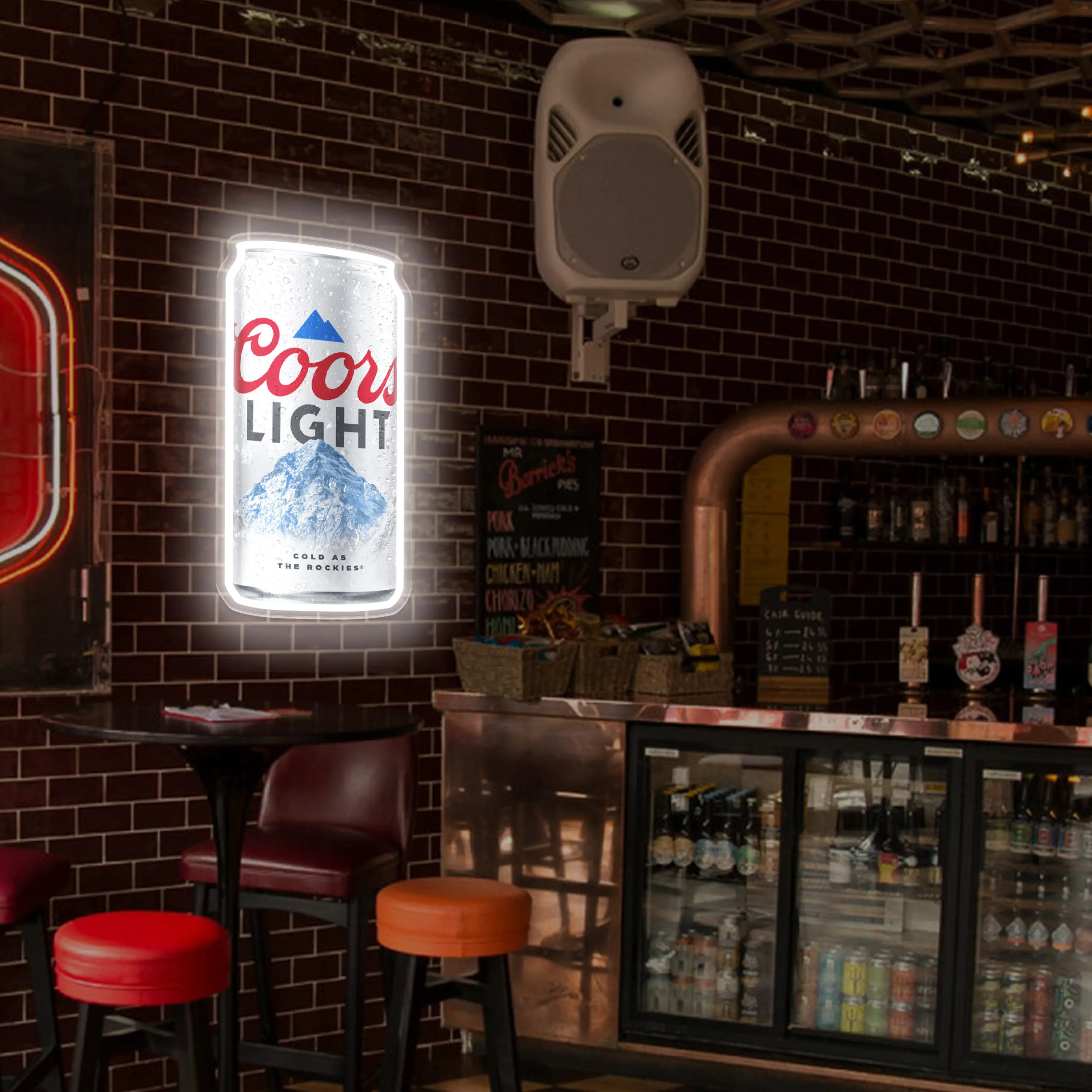 Blue Mountain Coors Light Neon Sign Cool Beer Bar WALL Decor Man