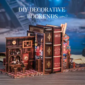 Farewell to the Night Bookend DIY Kit | Detective Theme (Inspired by The Long Goodbye) - Fix Messy Books, Store Pens, Easy to Assemble for Beginners/Teens, Vintage Mystery Decor, Perfect Gift for Detective & Book Lovers