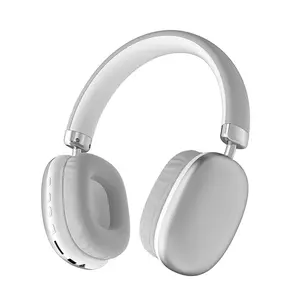 Cool Advanced Simplicity Style Wireless Headphones Long Battery Life Over-Ear Headset with Adjustable Design Ideal for Gift Music Sports Gaming Push Button Volume Control Type-C Charging Rechargeable Lithium Polymer Battery Audio Electronic
