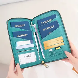 Multifunctional Passport Holder with RFID Protection - Large Capacity Multi-Compartment Vertical Card Holder, Coin Purse and ID Card Organizer, Durable Black Travel Wallet, Suitable for Passports, Cash and Cards, Wallet Holder, Minimalist Design