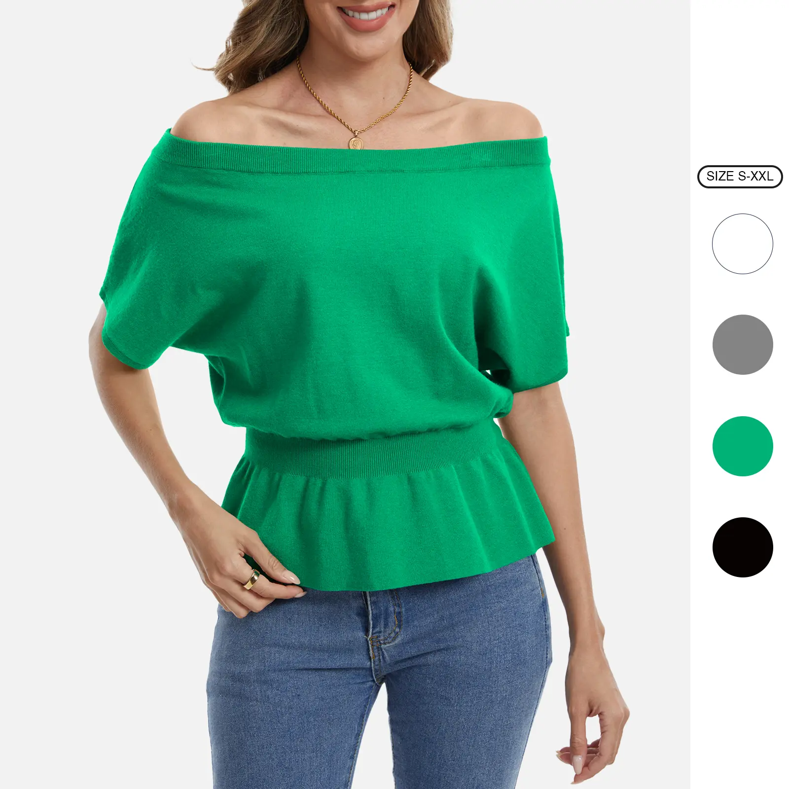 Imily Bela Womens Off The Shoulder Y2K Tops Puff short Sleeve sweater Ribbed Knit Pullover Date Night Top Blouse  SummerVibes