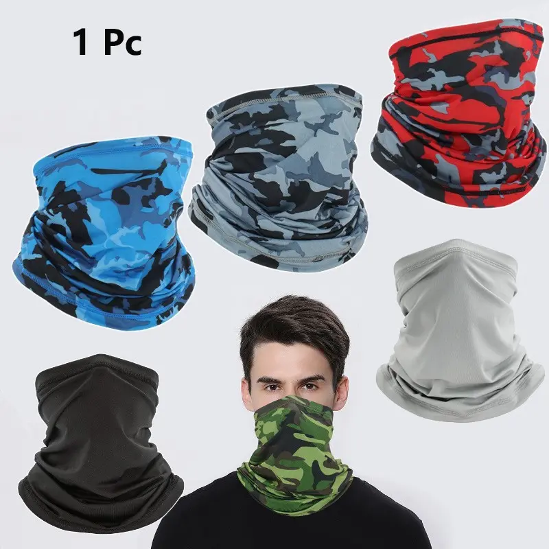 YYW1 Camo Neck Gaiter Scarf Men, Sun Hood Balaclava, Cooling Breathable Cycling Face Mask, Outdoor Gear, Camouflage Neck Gaiters, Neck Gaiter Headwear