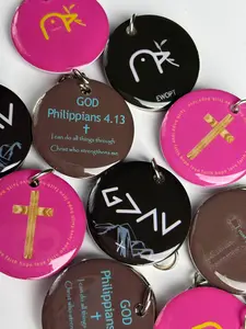 【EWOPT】personalized keychain，Charm Accessory for Anxiety Relief，NFC Bible Verses Daily  Fashionable Keychain for Women & Men, Christian Gift,cute keychain