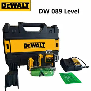 DEWALT 089 Self-Leveling Cross Line Level Kit with Modular Toolbox, 0.8kg Body, Bright Beam for Bright Environments, Drop-Proof Structure, Precision Threaded Mount, Organized Storage System for Jobsite Framing & Interior Design