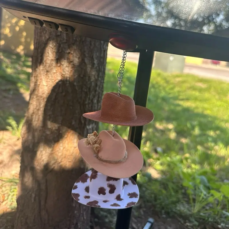 Eternal Charm - cowboy hat charm - 3 hat car charm