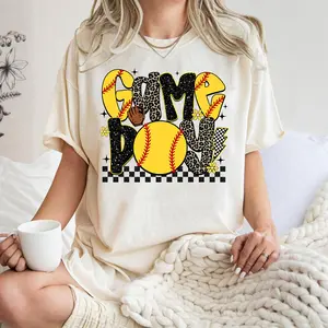 Softball Game Day Softball Retro Checkered Softball TShirt Softball Game Day Softball Retro Checkered Softball TShirt